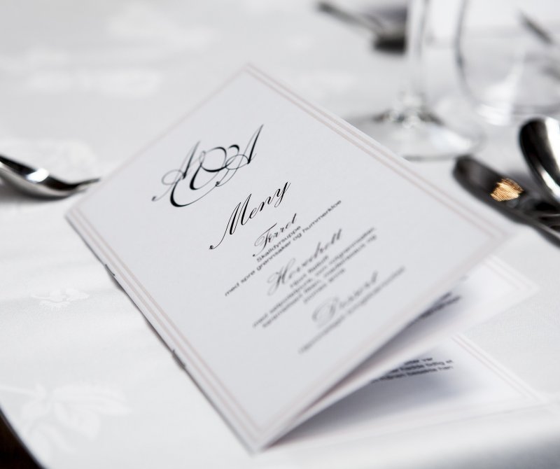 Wedding Menus & Brochure